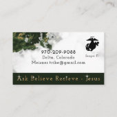 JUSTE comme exemple 5 Melissa Carte de visite (Dos)