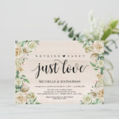 Juste de l'amour, carte d'invitation pour une réce (Debout devant)