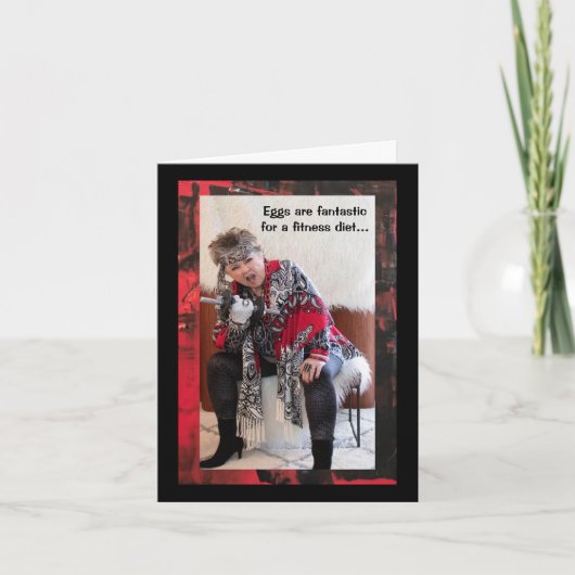 Juste des oeufs ou autre carte de voeux pliée (Devant)