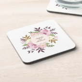 Juste dessous de verre floraux mariés élégants du (Côté gauche)