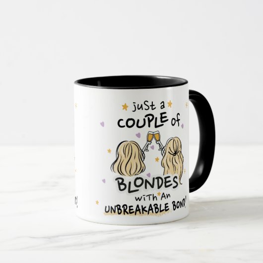 "Juste deux blondes" Mug (Devant droit)