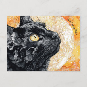 Juste dire Hello Cat carte postale