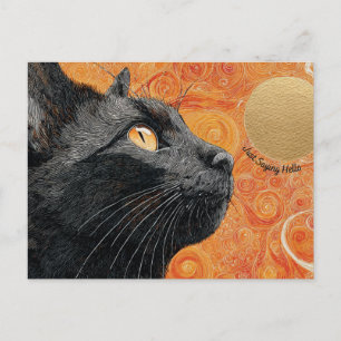 Juste dire Hello Cat carte postale