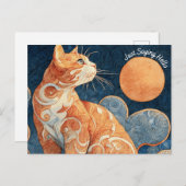 Juste dire Hello Cat carte postale (Devant / Derrière)