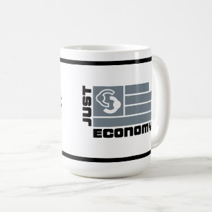 Juste Economie Café Mug gris et noir