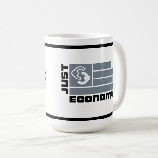Juste Economie Café Mug gris et noir
