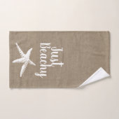 Juste étoiles de mer blanches nautiques pour la (Serviette à main)