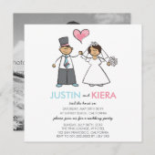 Juste faire-part marié de couples de mariage de (Devant / Derrière)