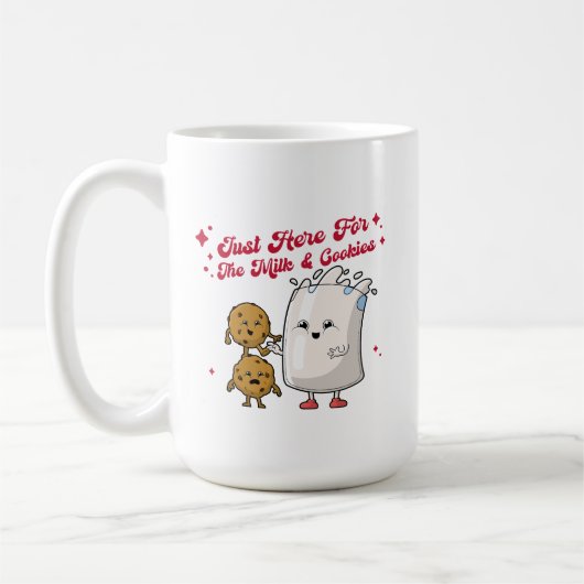 Juste Ici Pour Le Lait & Cookies Holiday Mug (Gauche)