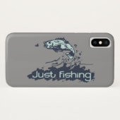 Juste la pêche signifie coque iphone gris (Dos (Horizontal))