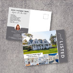 JUSTE LISTE 4 Photo Immobilier Marketing Carte pos<br><div class="desc">Augmentez votre notoriété de marque et créez de nouvelles pistes avec cette carte postale de marketing immobilier JUST LISTED. Les avantages de les expédier à votre exploitation agricole sont triplés. 1. Vous pourriez trouver votre acheteur potentiel. 2. D'autres agents seront avisés de votre annonce afin qu'ils puissent la montrer à...</div>