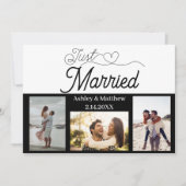 Juste marié 3 Mariage photo Faire-part (Devant)