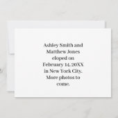 Juste marié 3 Mariage photo Faire-part (Dos)