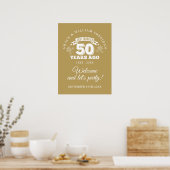 Juste marié 50ème Mariage Anniversaire Affiche de  (Cuisine)