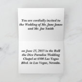 Juste marié à Las Vegas épousant des invitations (Intérieur)