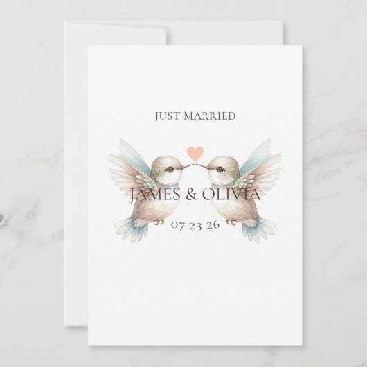 Juste marié Ajouter Faire-part Mariage photo (Devant)