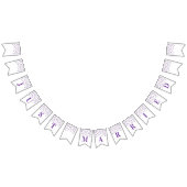 Juste Marié Bannière violet argent Confetti (Tout)