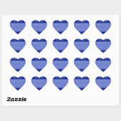 Juste marié bleu coeur étiquette (Feuille)