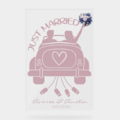 Juste Marié Bouquet Vintage Voiture Acrylique (Recto)