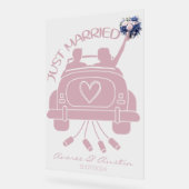 Juste Marié Bouquet Vintage Voiture Acrylique (Angle)