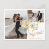 Juste Marié Bow Elopement Photo Faire-part (Devant)