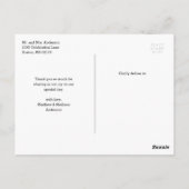 Juste marié | Carte postale Merci Mariage (Dos)