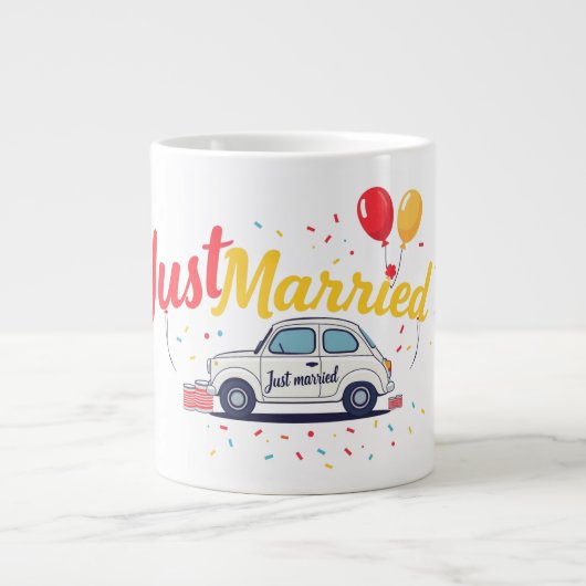Juste Marié Célébration Design Mug (Devant)