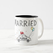 Juste Marié Célébration Design Mug (Devant droit)