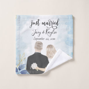 Juste marié Couples Retour Affichage Art Personn
