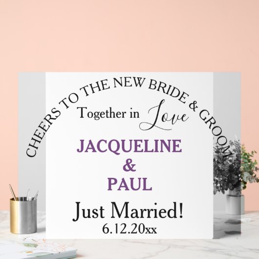 Juste Marié Dusty Violet Blanc (Mariage)
