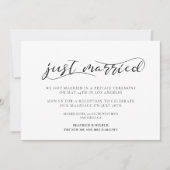 Juste marié Elegant calligraphie faire-part (Devant)