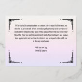 Juste marié Élégant Carte photo Faire-part (Verso)