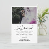 Juste marié Élégant et carte photo moderne (Debout devant)