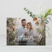 Juste marié Élégant Mariage photo Faire-part (Debout devant)