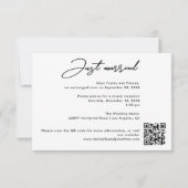 Juste marié elopement mariage photo carte code qr (Dos)