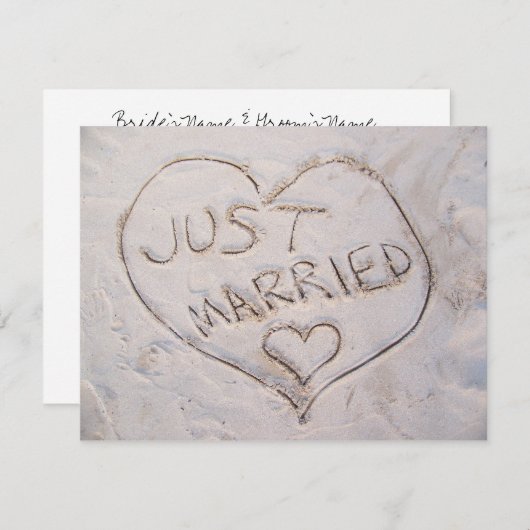 Juste marié Faire-part (Devant / Derrière)