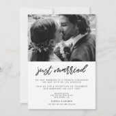 Juste marié faire-part photo de typographie modern (Devant)