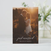 Juste marié Invitation Eloped Faire-part - Blanc (Debout devant)