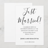 Juste Marié Invitations de mariage personnalisées (Devant / Derrière)