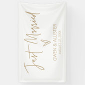 Juste Marié Mariage auto Décoration bannière G400 (Vertical)