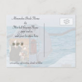 Juste Marié Mariage de bateau Faire-part (Dos)