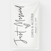 Juste Marié Mariage Sendoff Bannière de décoration (Vertical)