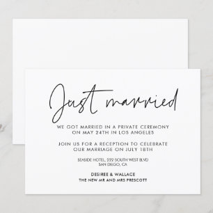 Juste marié Moderne minimaliste faire-part