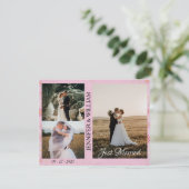 Juste Marié Photo Collage Mariage Faire-part (Debout devant)