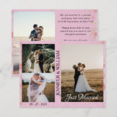 Juste Marié Photo Collage Mariage Faire-part (Devant / Derrière)