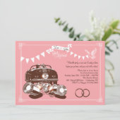 Juste Marié Post Mariage Brunch Invitations (Debout devant)