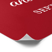 Juste marié Ruby 40e anniversaire Affiche de bienv (Coin)