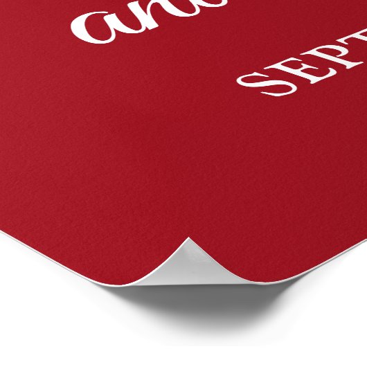 Juste marié Ruby 40e anniversaire Affiche de bienv (Coin)