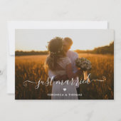 Juste Marié Rustique Photo Elopé Faire-part (Devant)