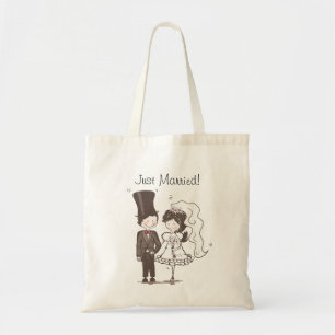 Juste marié ! Sac mignon de cadeaux de mariage de